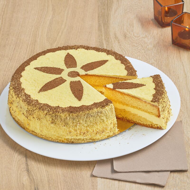 MOKA SAINT MICHEL
Dès 1,99€ la part
Délicieuse crème vanille et savoureuse génoise nature. Décor en poudre de cacao.
