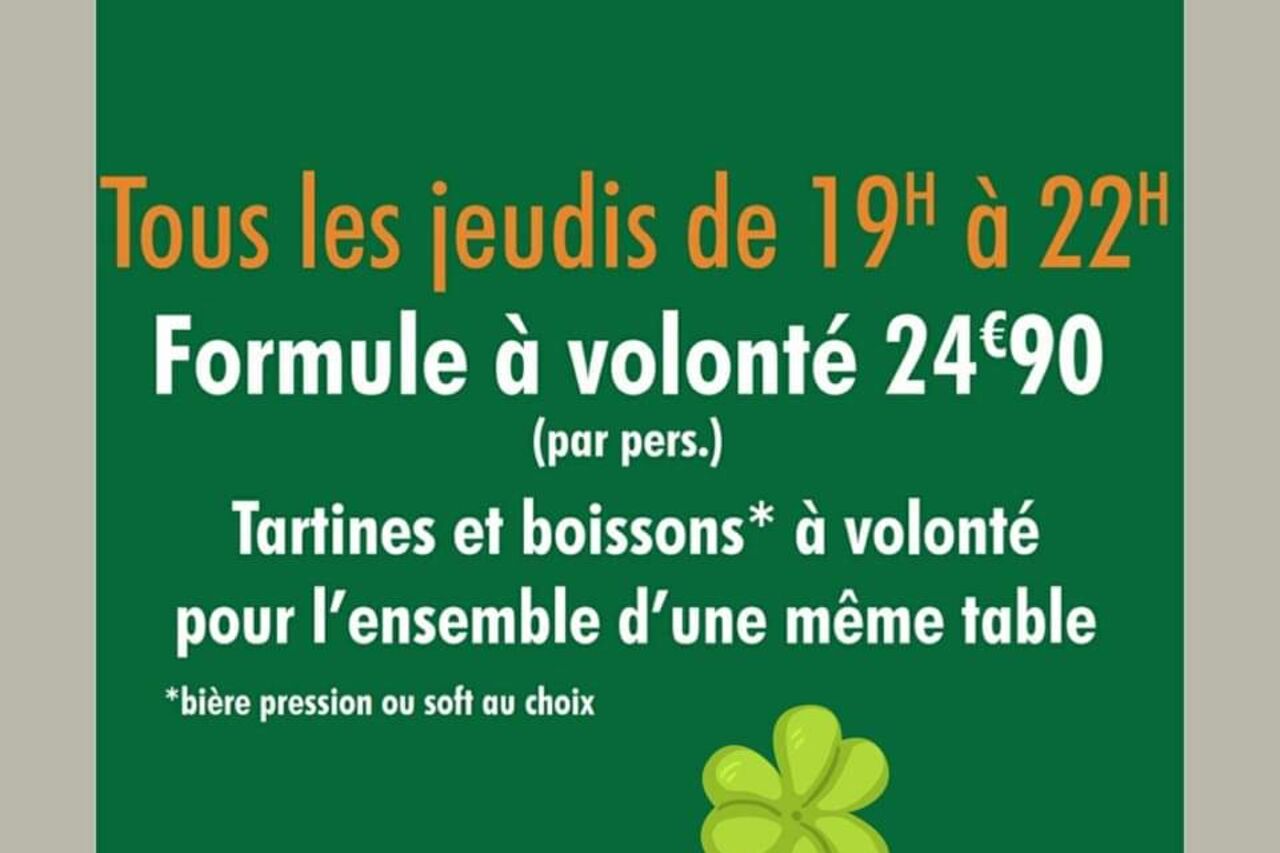 Formule à volonté tous les jeudis