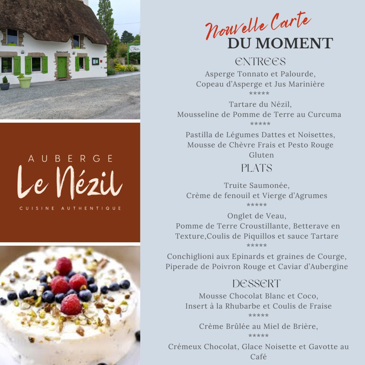 nos menus