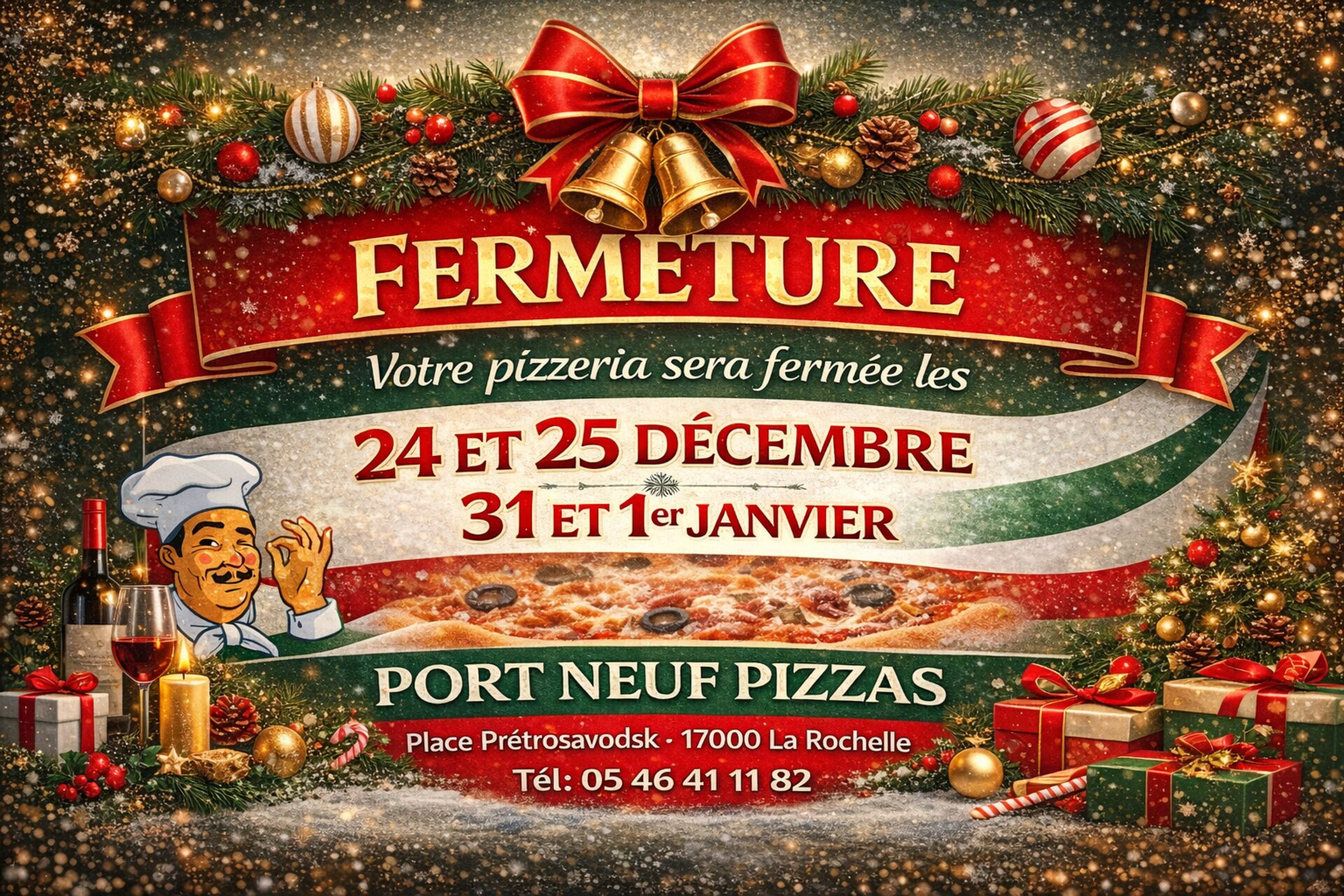 Fermeture fête de fin d’année