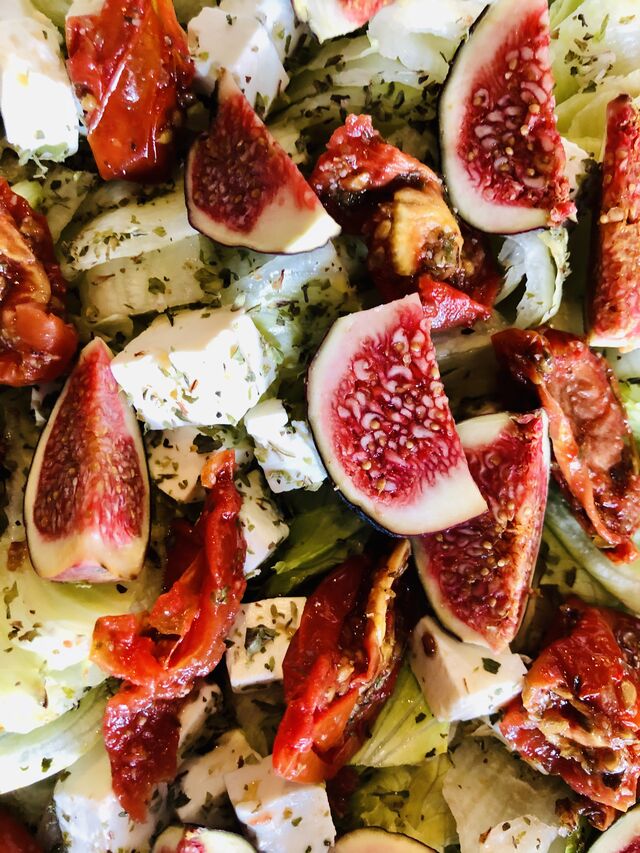 Salade figues fromage de brebis