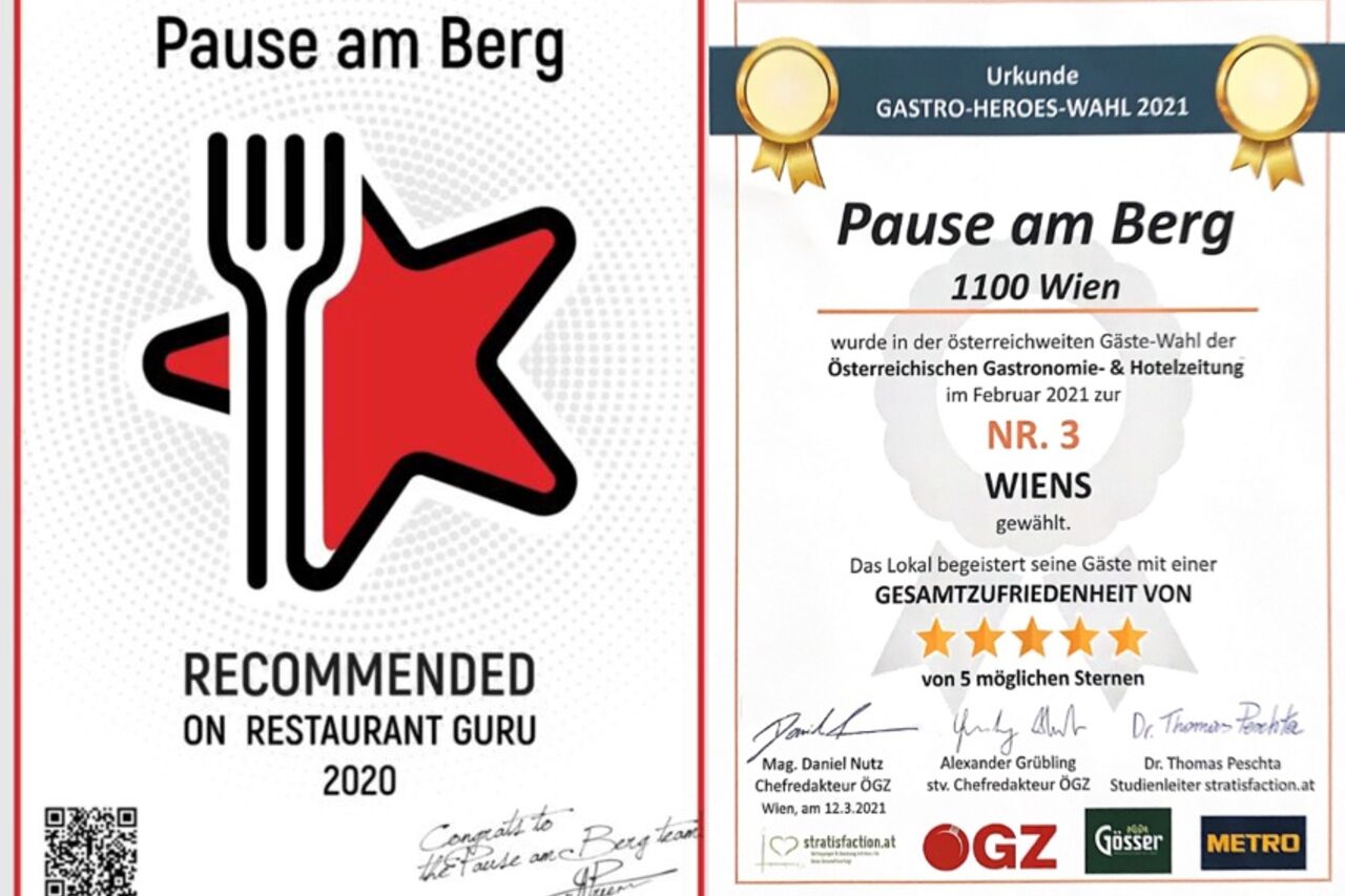 Weitere Auszeichnung für Pause am Berg