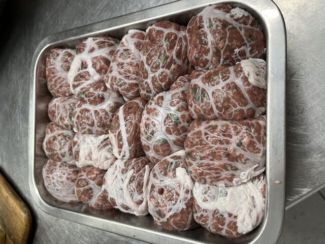 Nos caillettes avant cuisson 