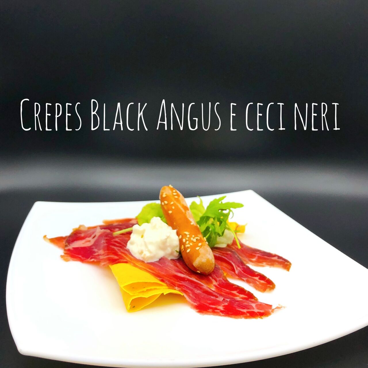 Crepes black Angus e stracciatella