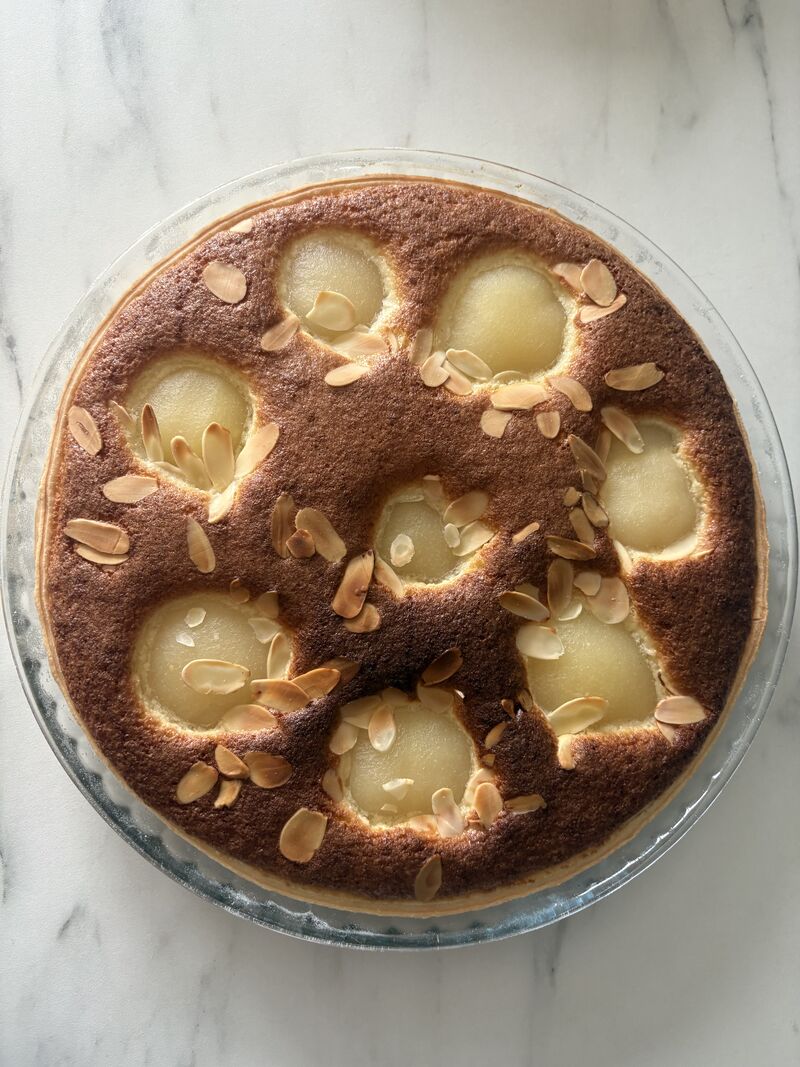 Tarte amandine aux poires pochées🍐
