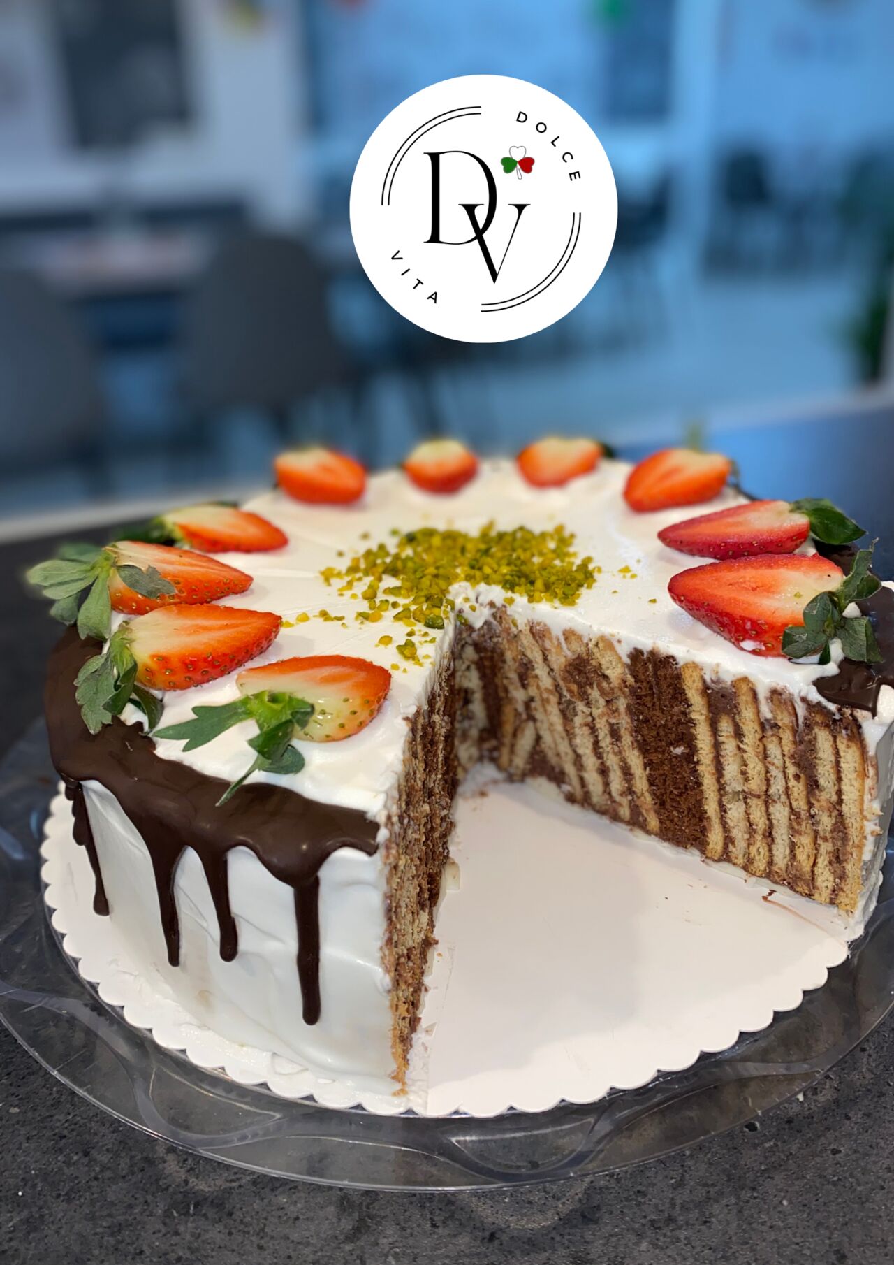 Schicht-Torte mit Schokocreme