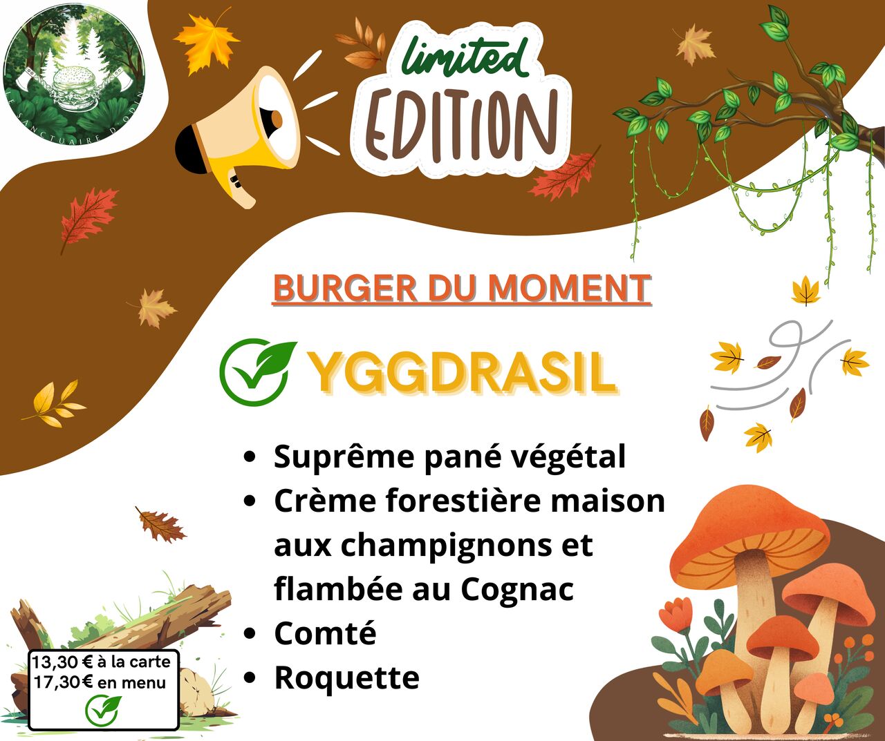 Burger du moment - YGGDRASIL VEGETARIEN 🌿