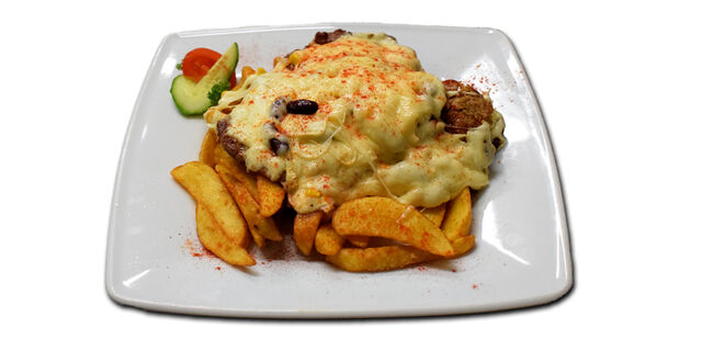 Mexikói flekken / Mexican style barbecue (pork, chili, maize, cheese)