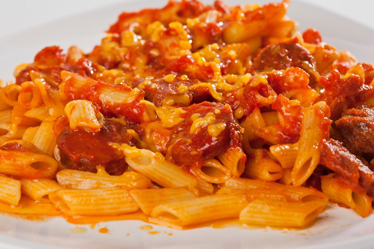 Macarrones con chorizo