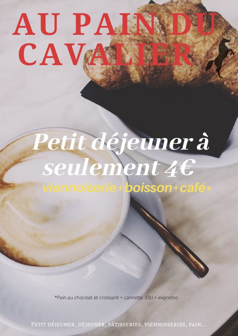 Formule petit-déjeuner sur place à 4€ 