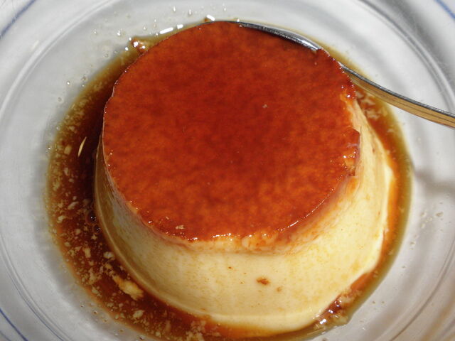 Flan con queso