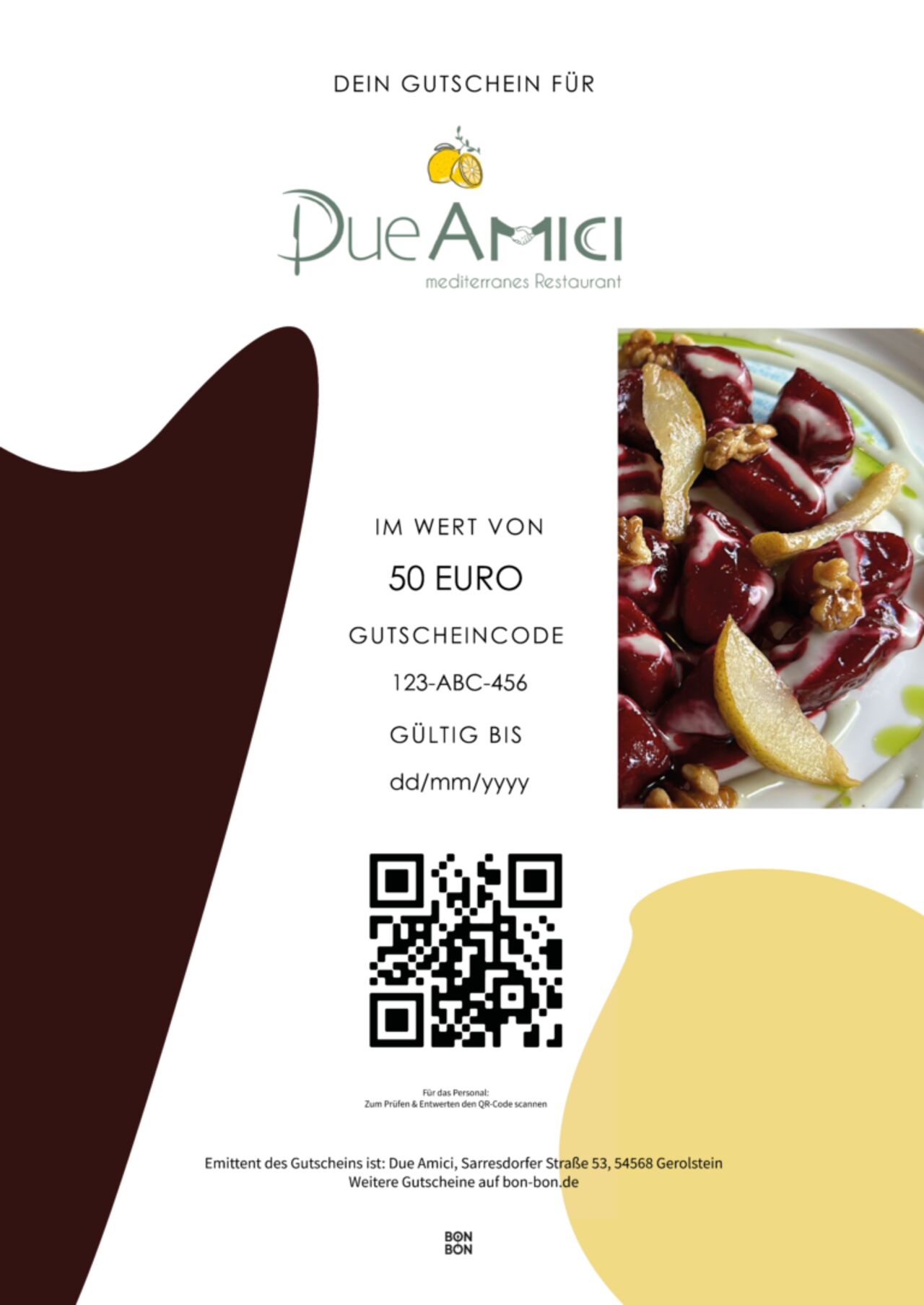 🎁 Gutscheine – Genuss verschenken