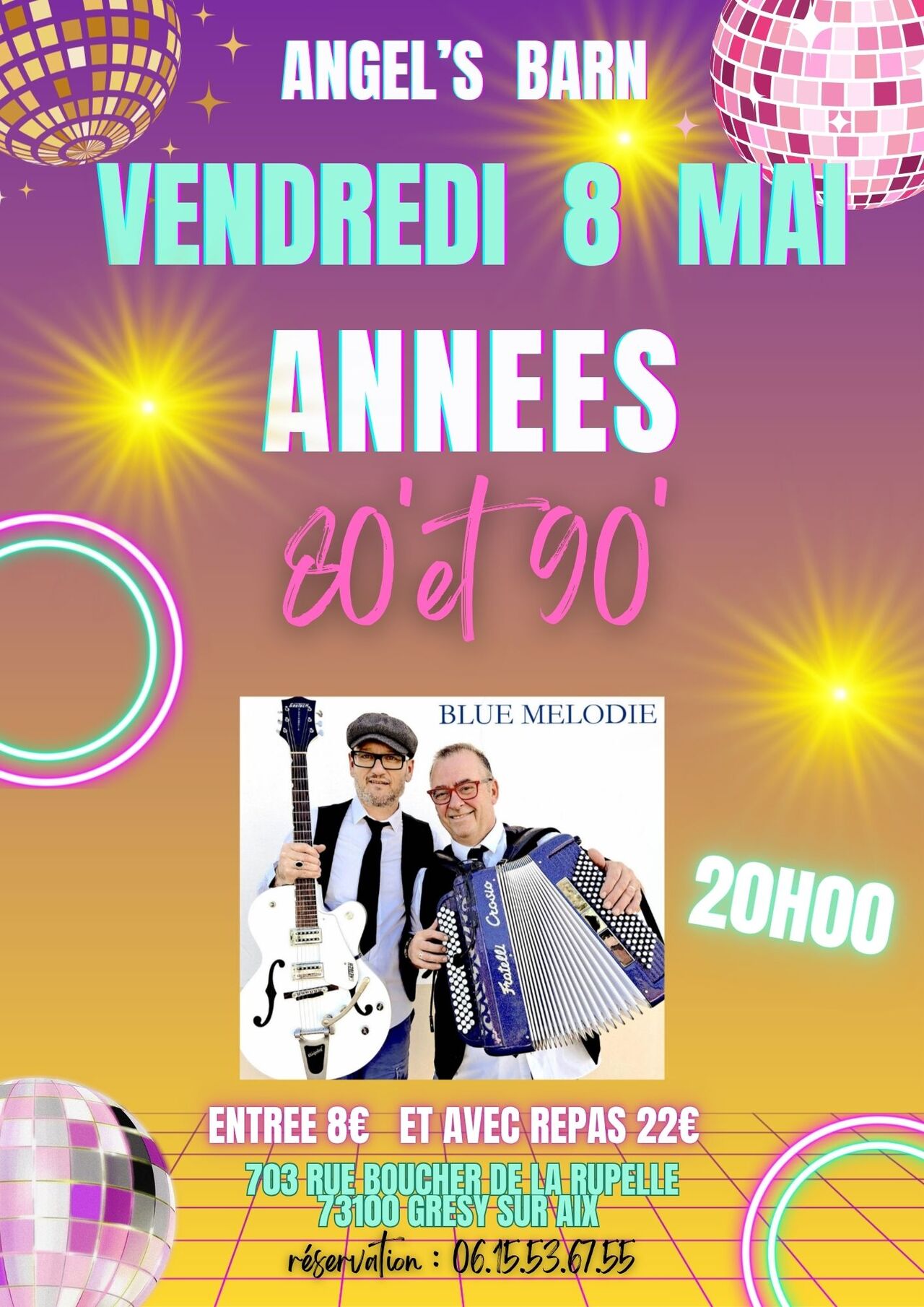 VENDREDI 8 MAI : SOIREE DANSANTE ANNEES 80