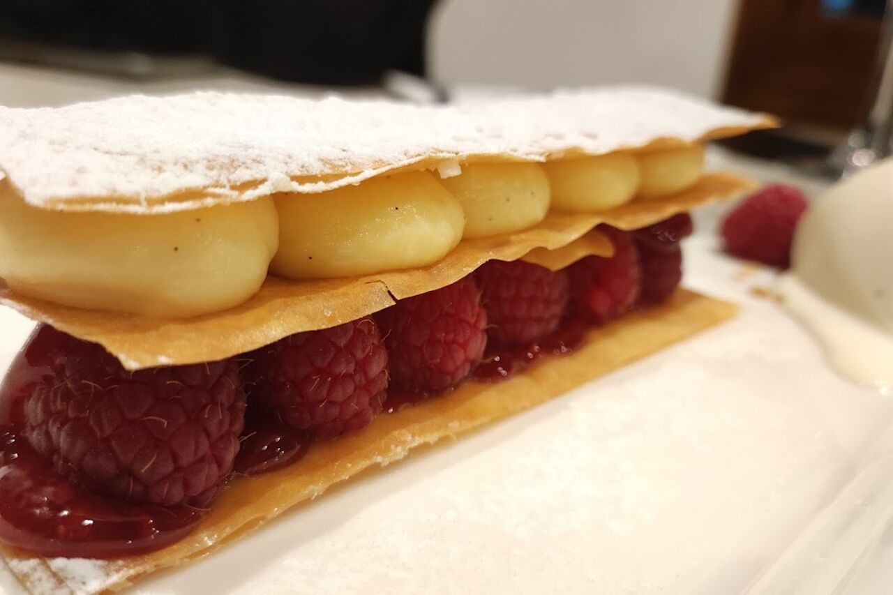 Milhojas de Vainilla y Frambuesas