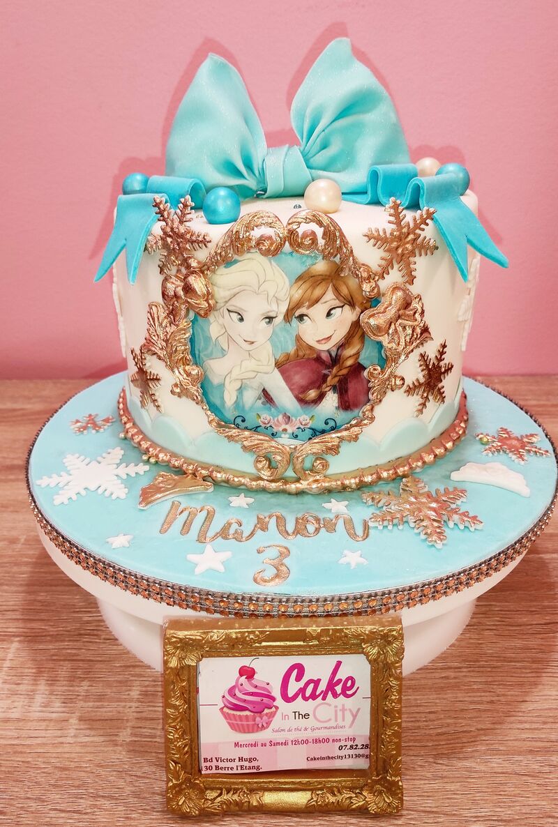 Gâteau thème La Reine Des Neiges