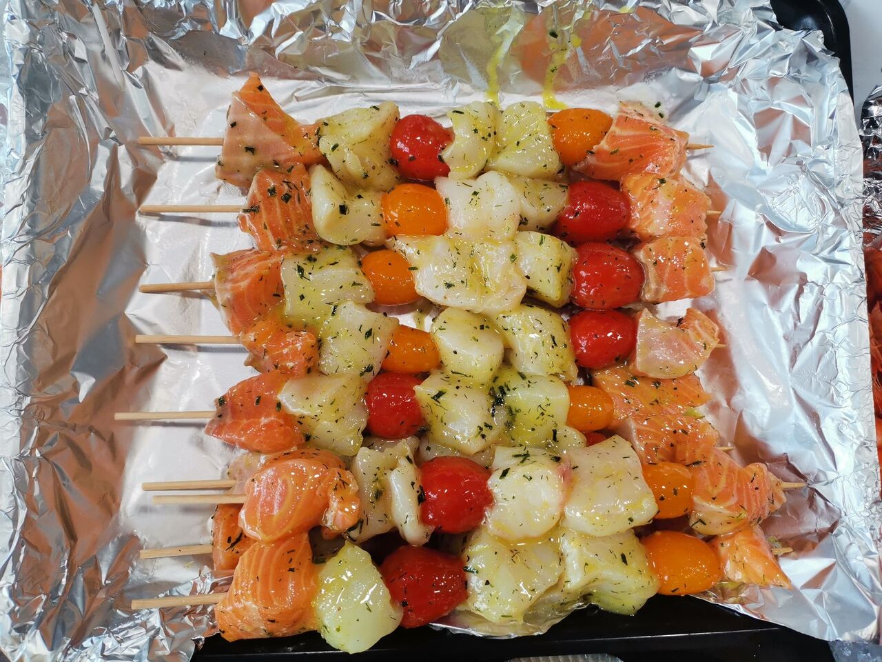 Brochettes de poissons
