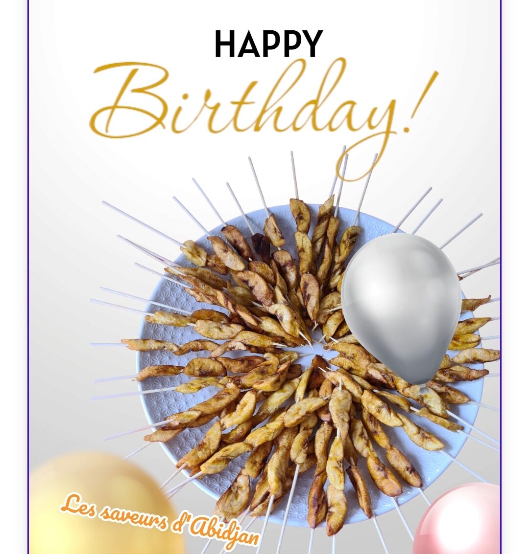 alloco en brochette.