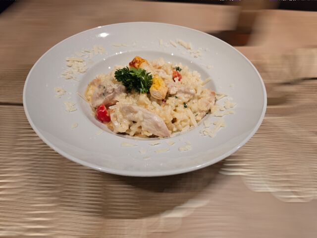 Risotto mit Hänchenstreifen