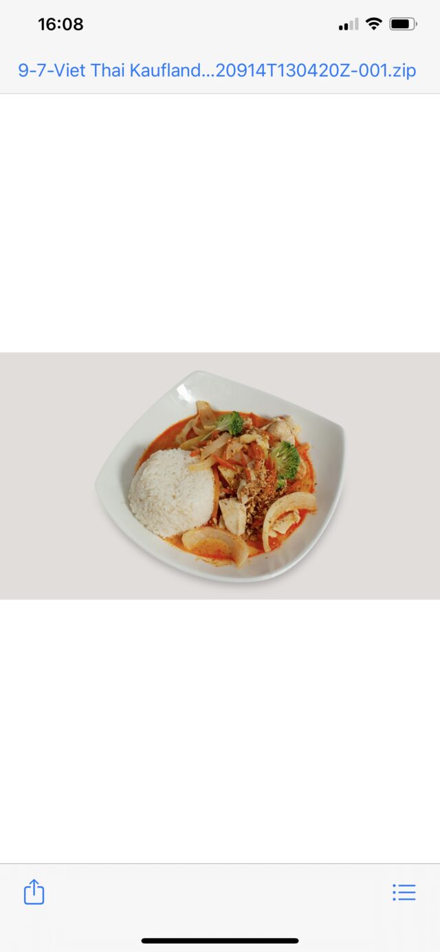 Rote Thai Curry mit Duftreis und Gemüse 