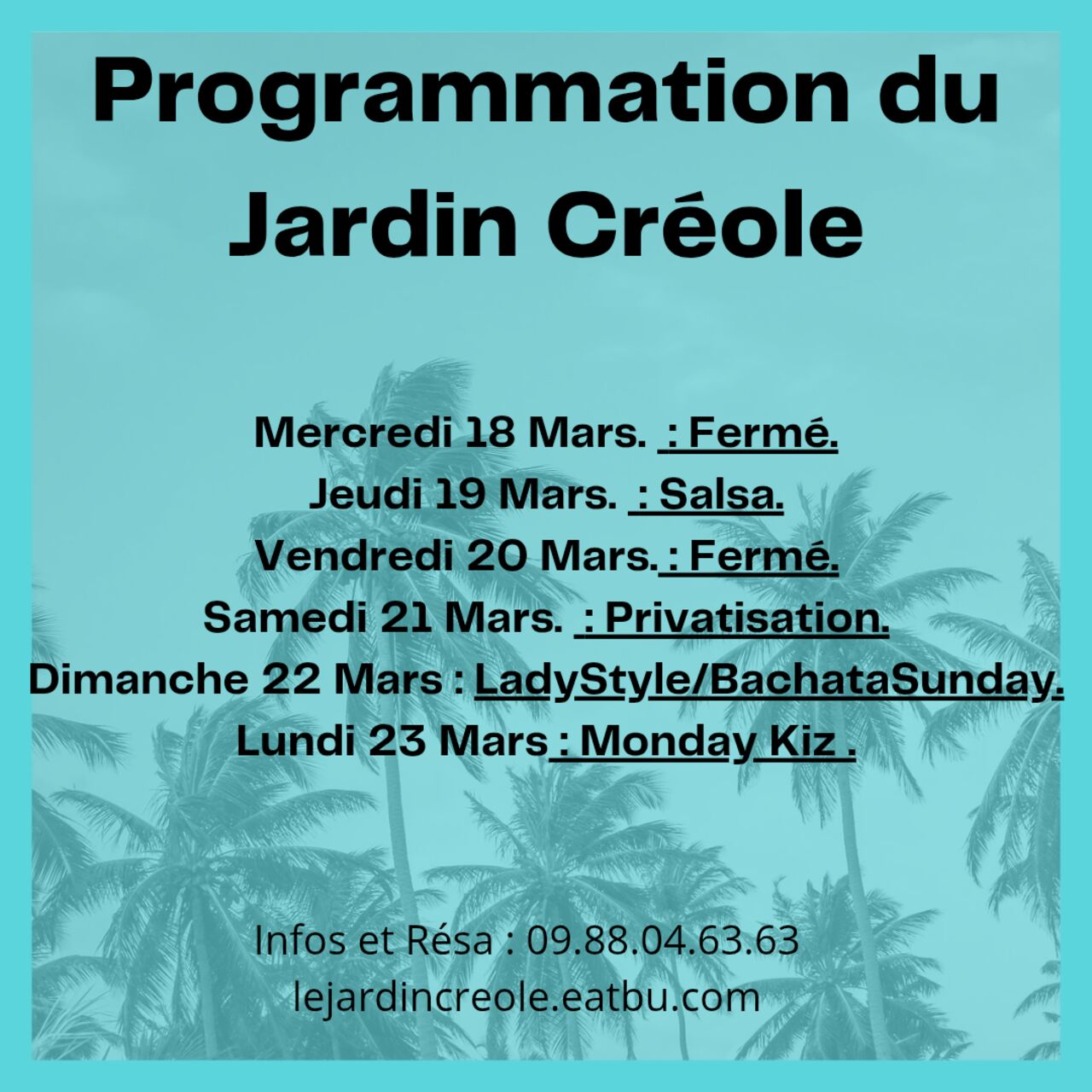 PROGRAMME SEMAINE