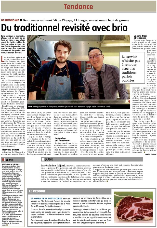 Merci au Populaire pour ce bel article