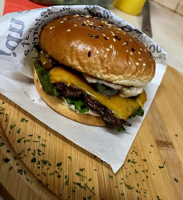 Dupla húsos Burger Bacon