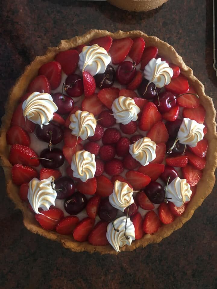 Tarte aux fruits.