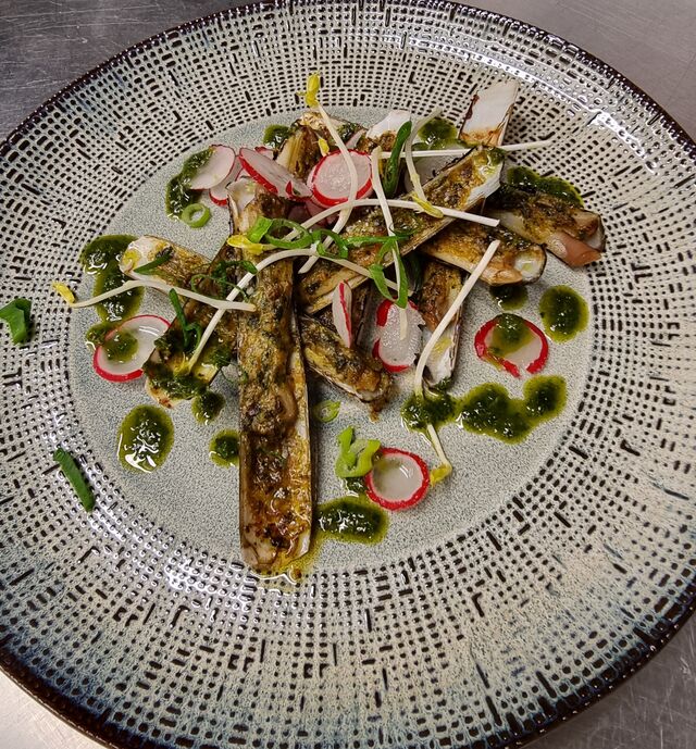 Couteaux farcis au beurre de Garrigue