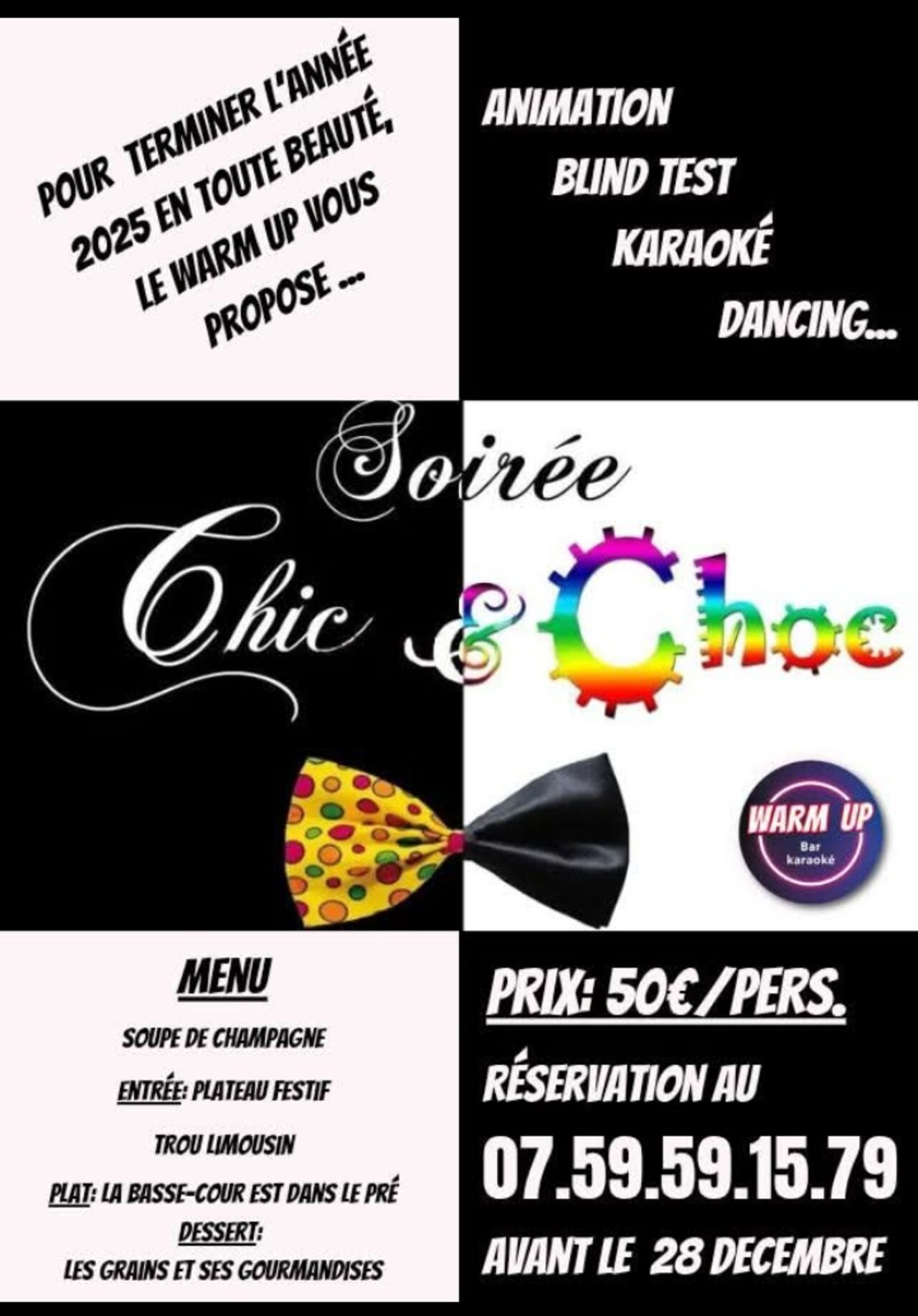 La soirée CHIC ET CHOC de la St Sylvestre...