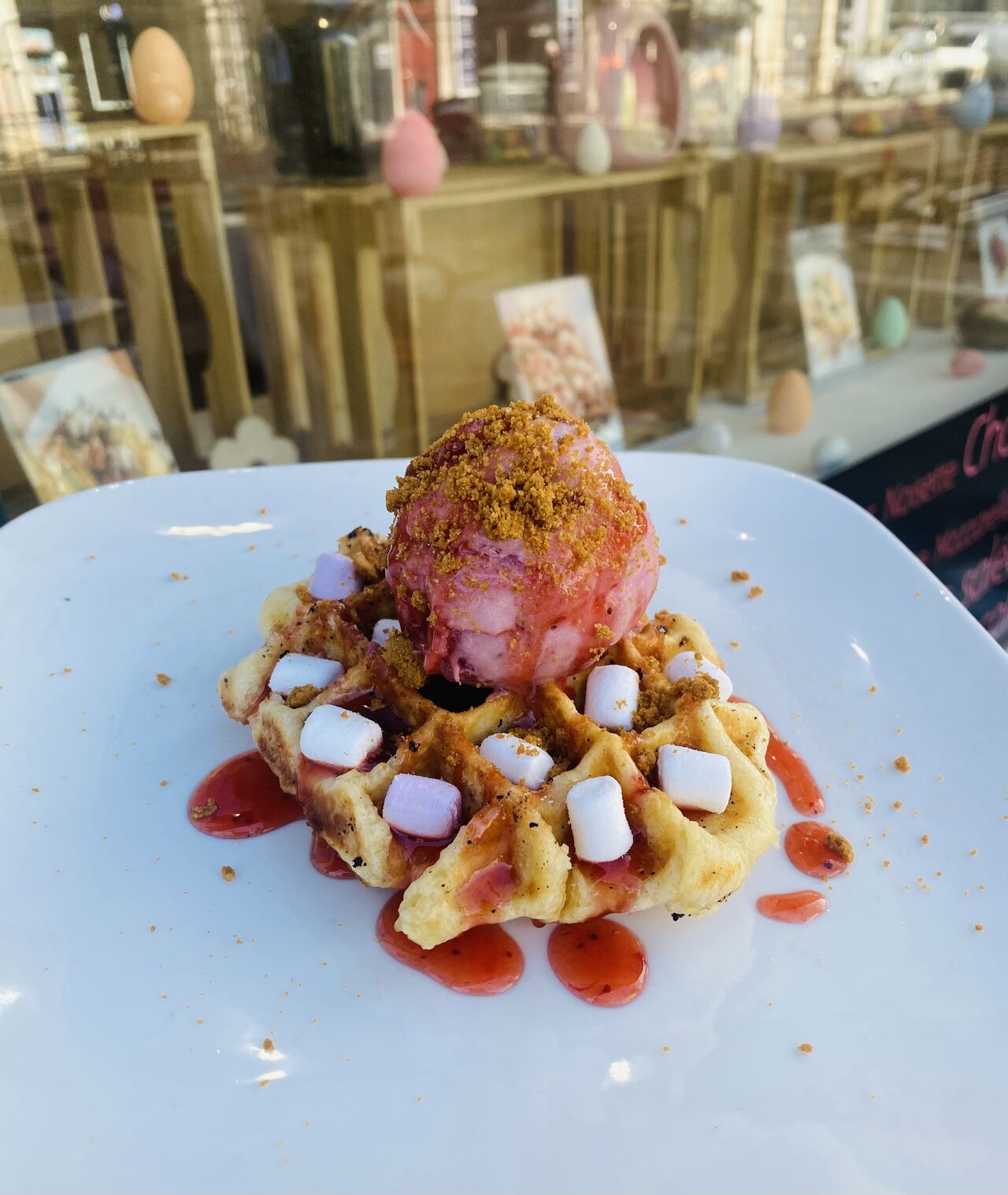 Gaufre liégeoise glace 