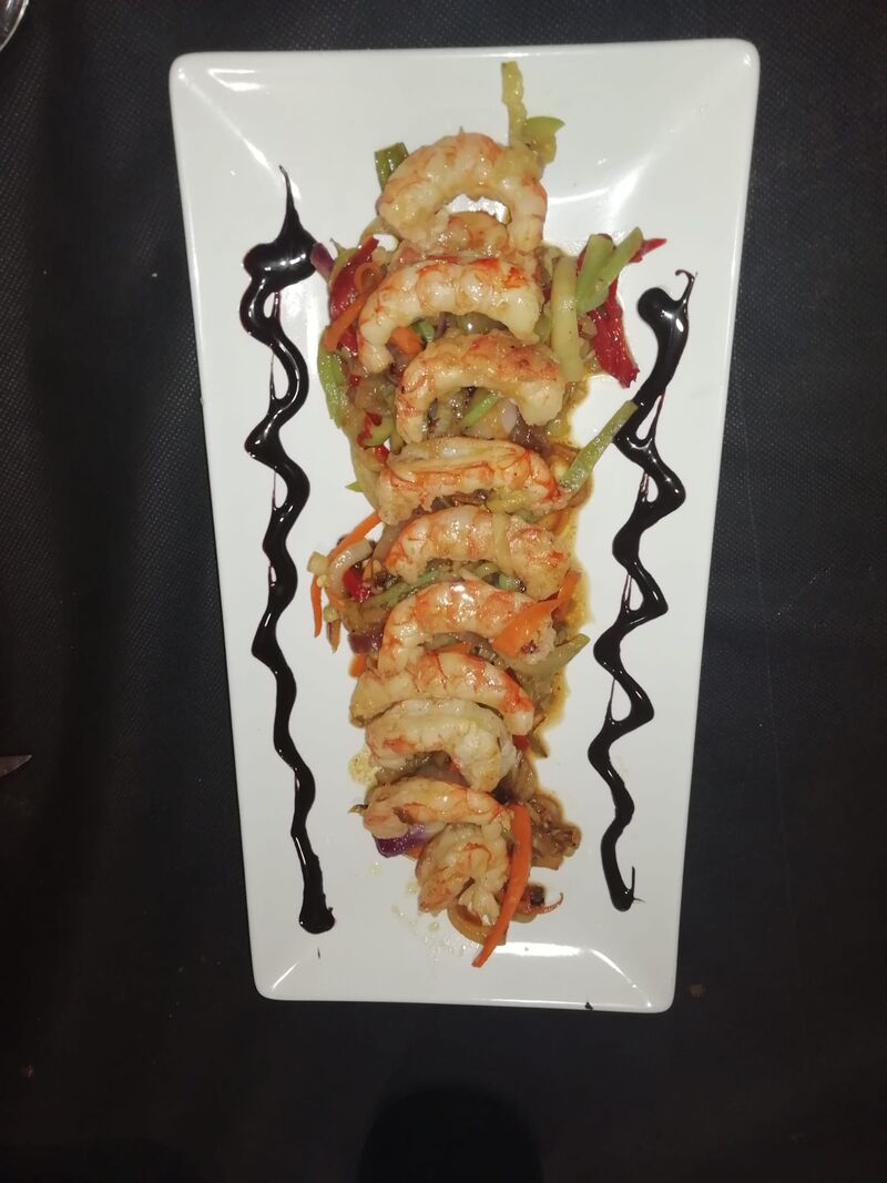Wook verduras y gambas