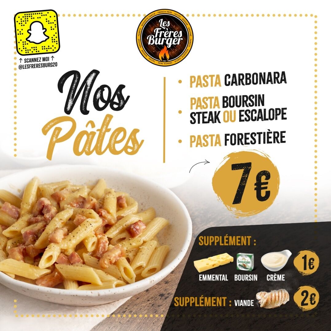 N'oubliez pas nos pâtes !