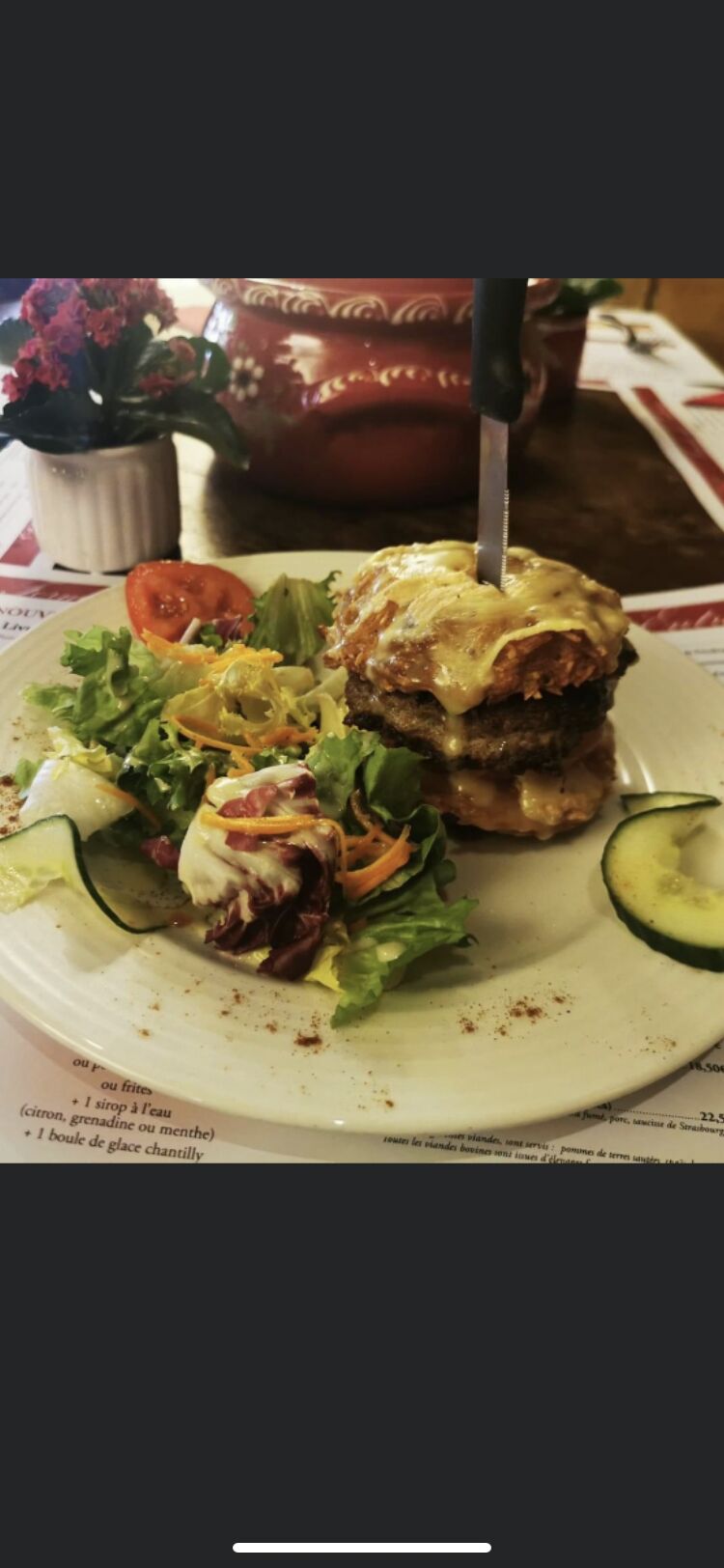 Hamburger Alsacien sauce Munster