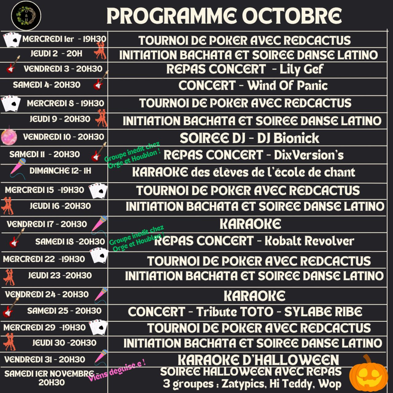 Programme d'Octobre