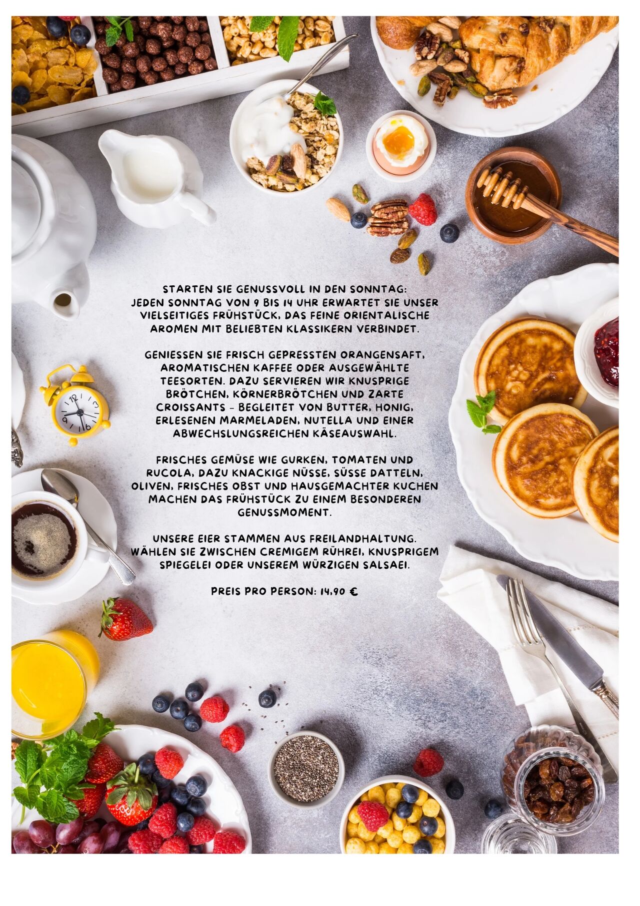 Sonntags Meditarenische Frühstück