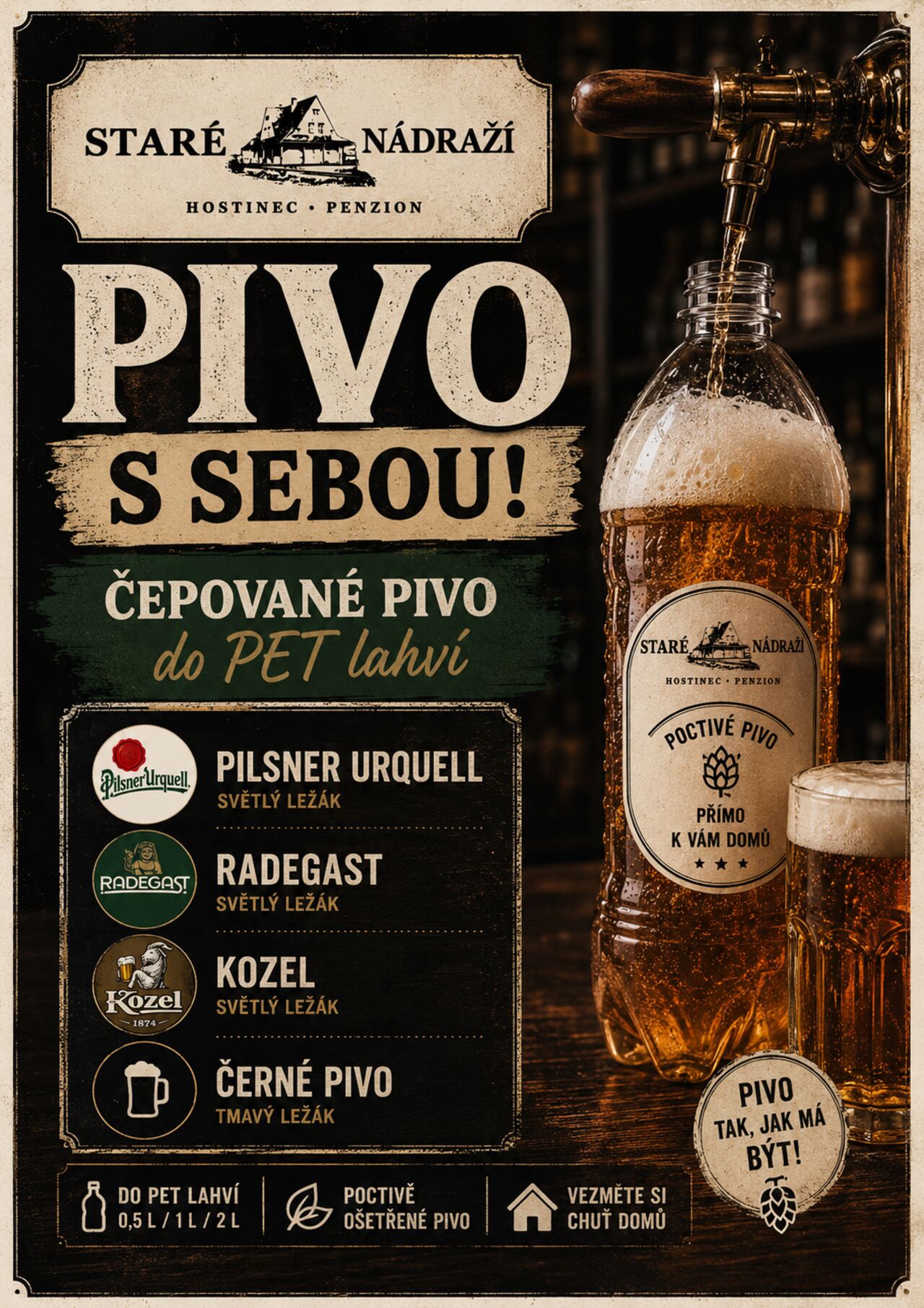 Čepované pivo s sebou!