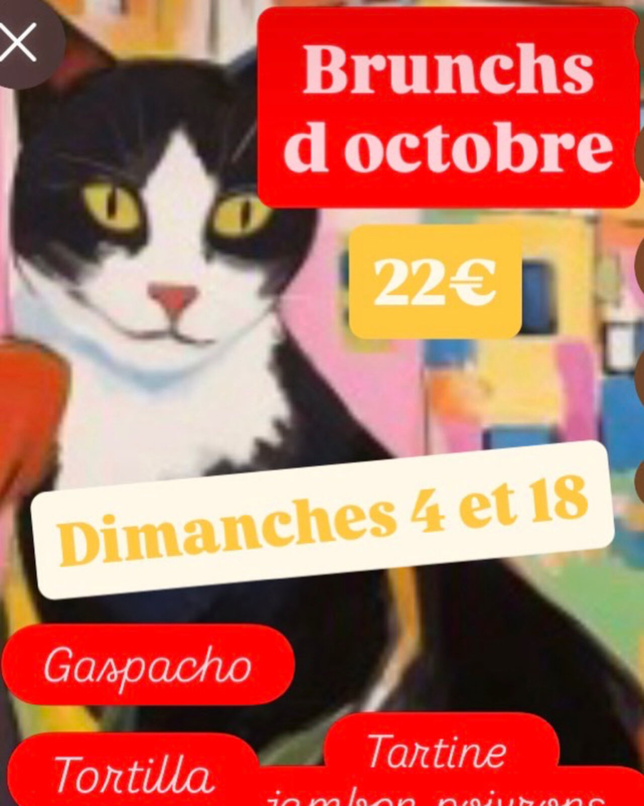 Brunchs du mois d’octobre