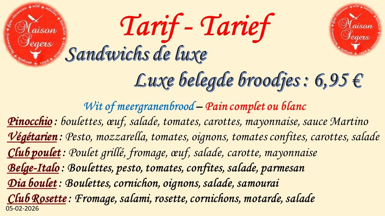 Les Sandwichs de luxe