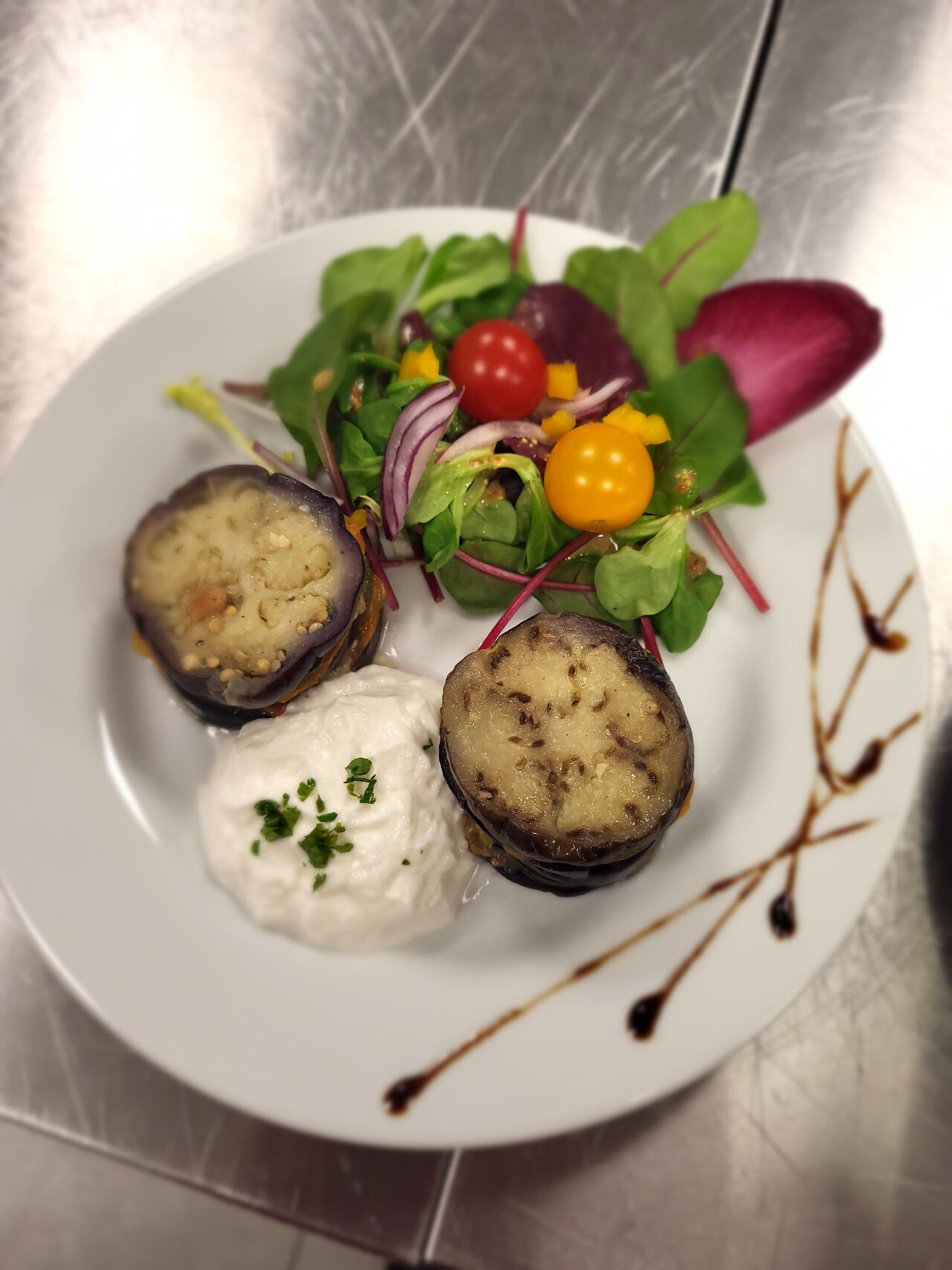 Carpaccio de légumes et fromage frais 