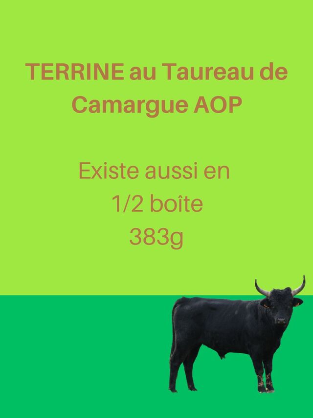 TERRINE au TAUREAU de Camargue AOP - 1/2 boîte - 383g