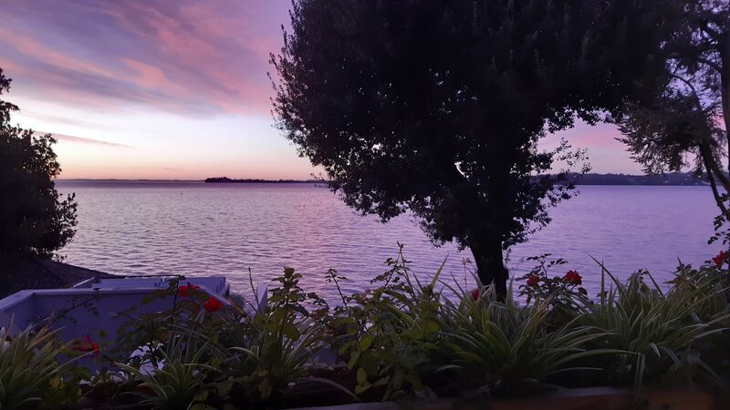 Spettacolare alba vista dal bar villa delle rose