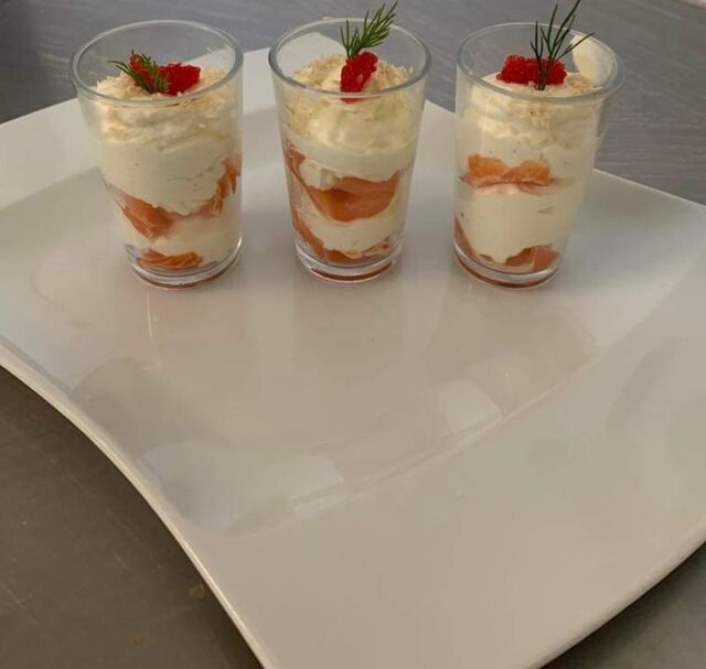Verrines tiramisu de saumon