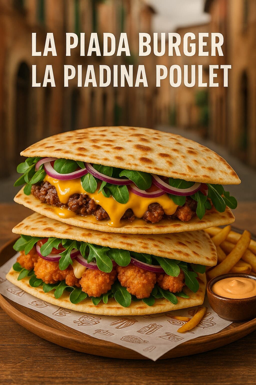 La Piadina Poulet et La Piada Burger