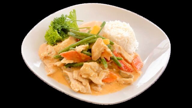 Hühnerbrust mit rotem Curry