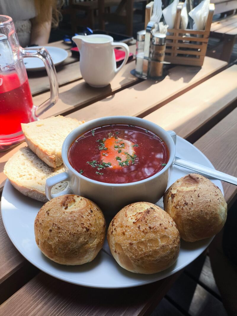 Boršč s houstičkami