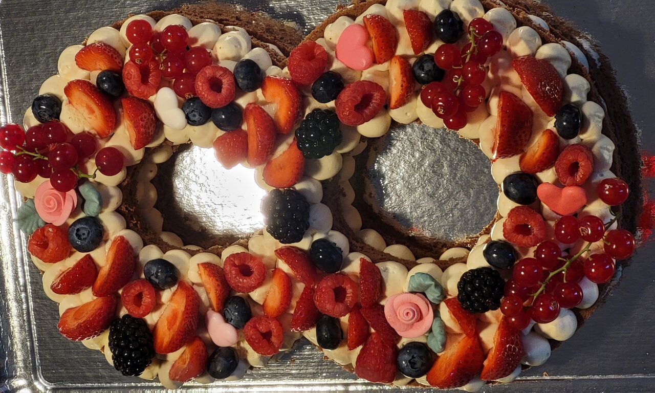 Number cake 8 Fruits rouges 