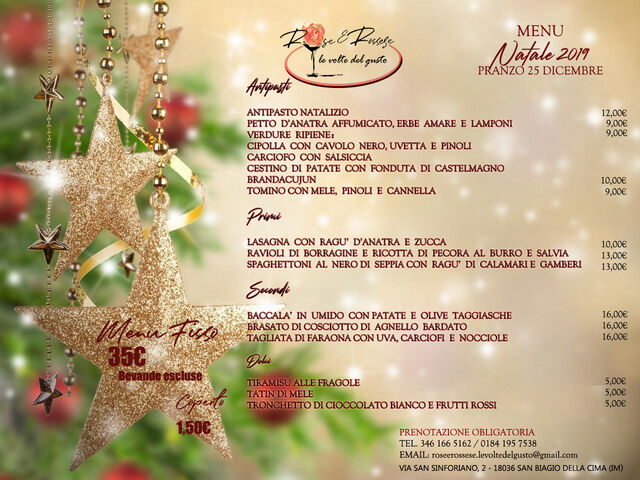 MENU NATALE 2019