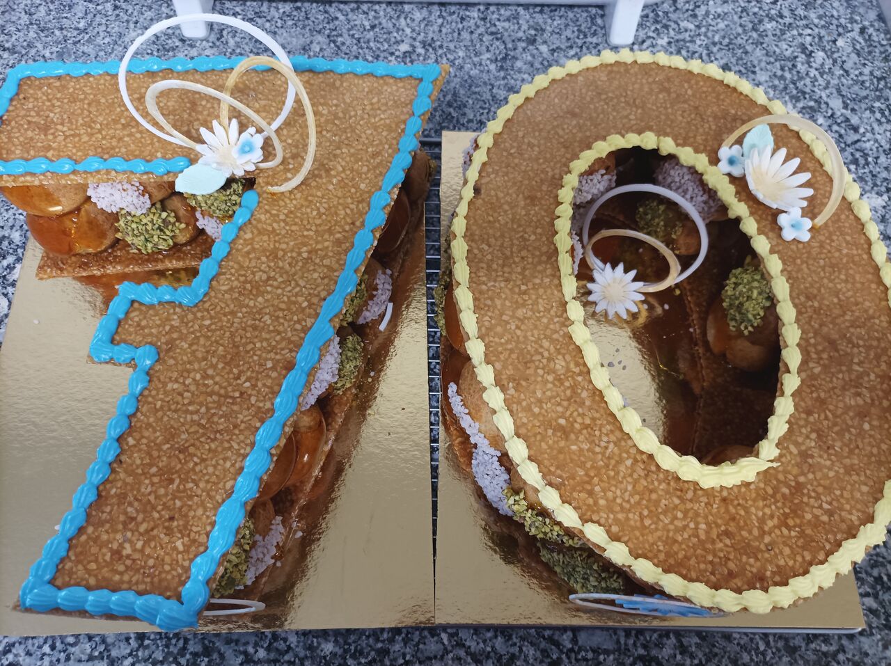 Pièce Montée Number Cake 70