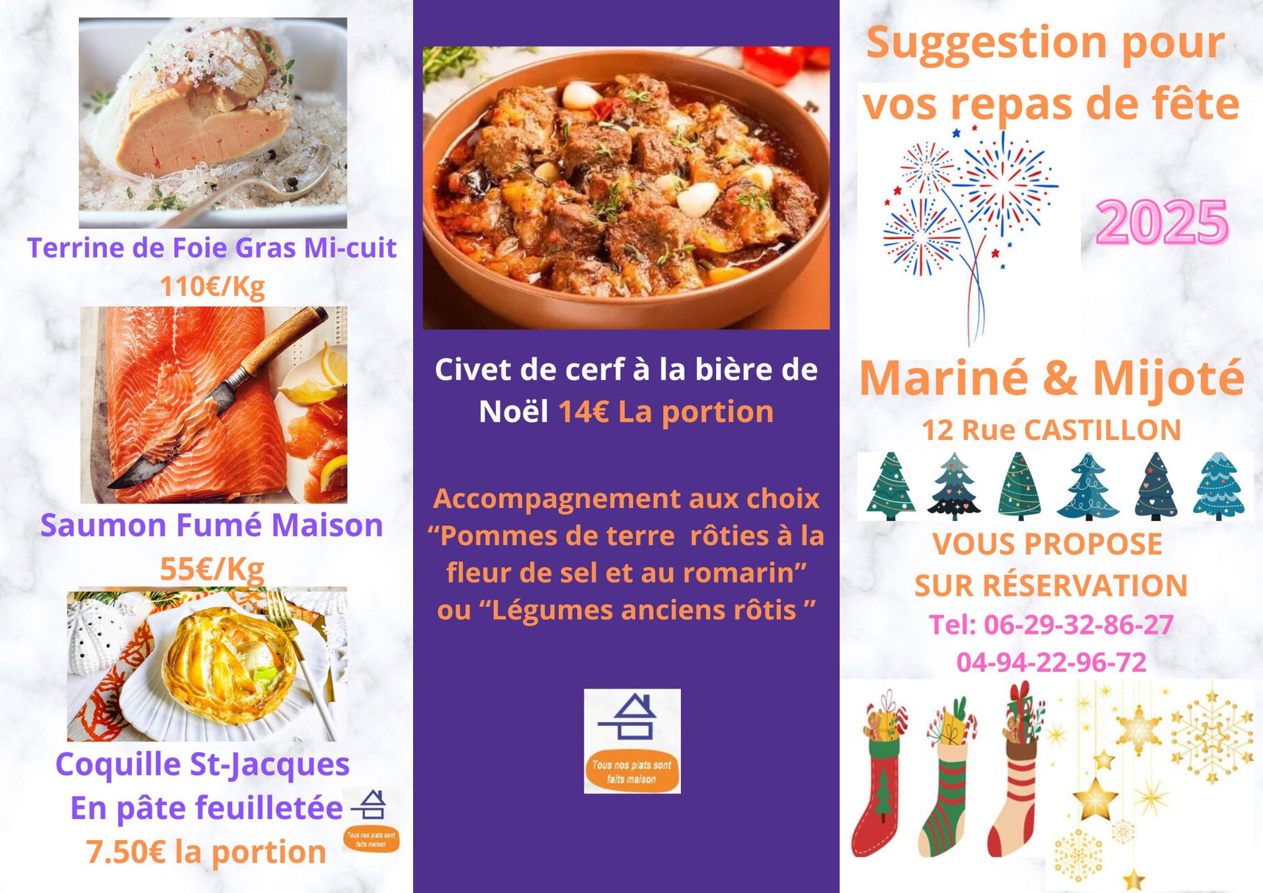 Suggestions repas des fêtes 2025 N°1