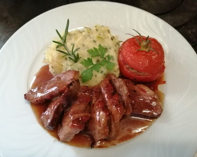 Magret de canard au miel
